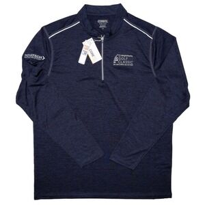 CORE 365 1/2 Zip Pullover Bright Realty Novatech Golf Classic Blue Large L ~ New